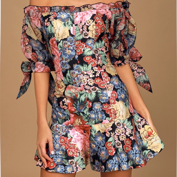 KEEPSAKE The Label Black Hydrangea
Runaway Off The Shoulder Mini
Dress - Picture 2 of 12